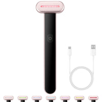 7-Color LED Red Light Therapy Wand for Face & Neck — Microcurrent Vibration + Heating Therapy
